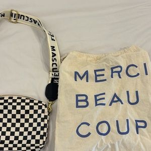 Clare v checkered bag